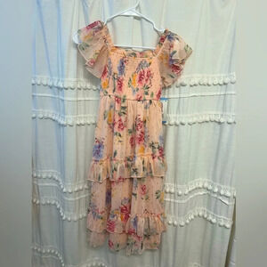 NWT Rare editions blush floral dress